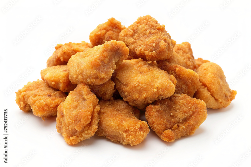 fried chicken wings isolated on white