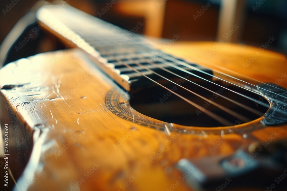 Fototapeta premium Nahaufnahme einer Gitarre