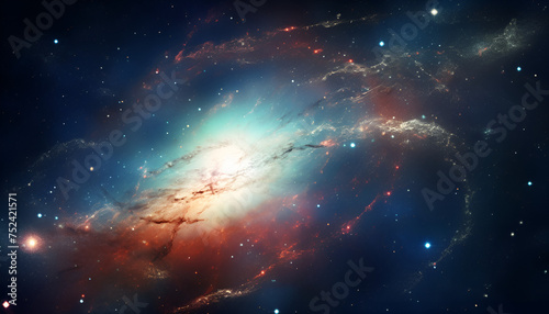 Space galaxy and stars  Starry Galaxy Nebula in Dark Sky realistic of a galaxy Abstract background.