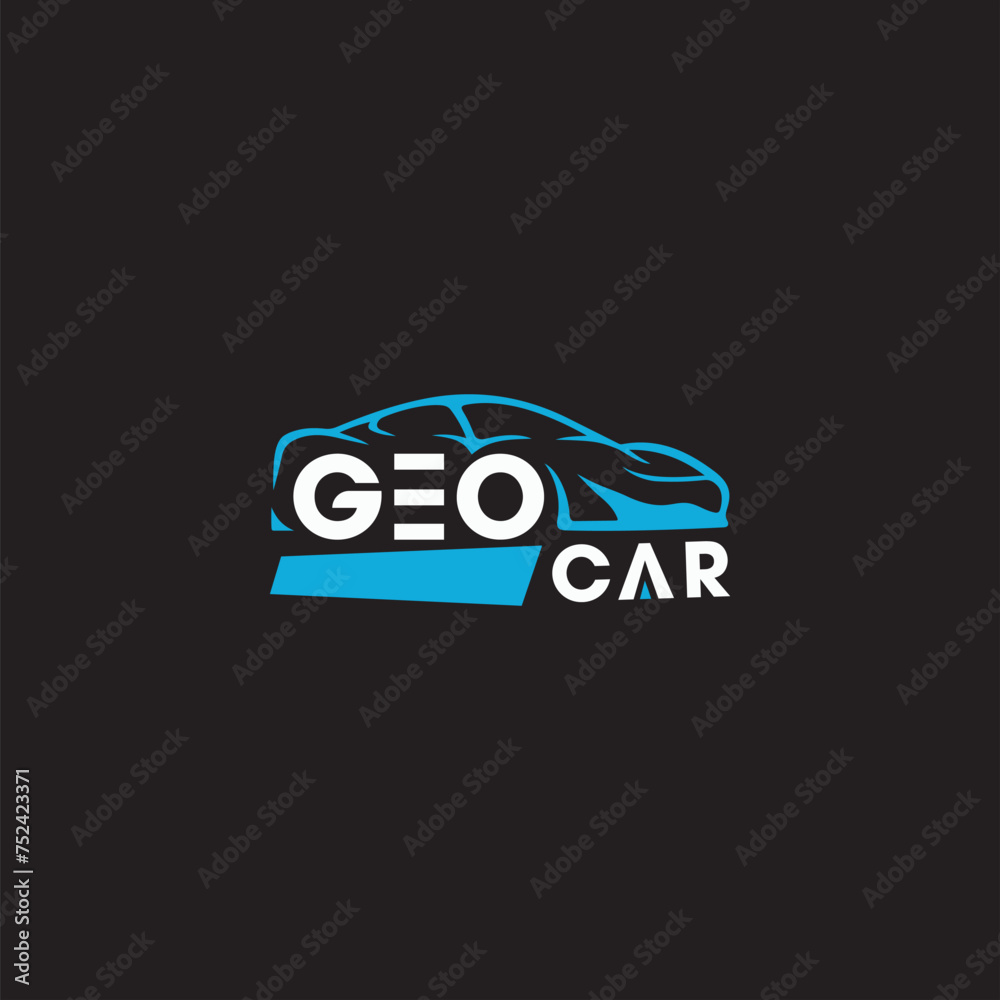Letter GEO Car Logo Design Template Inspiration, Vector Illustration