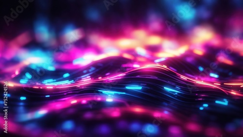 Big Neon Wave Background