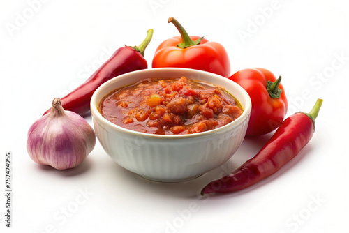 chili sauce isolated on white background