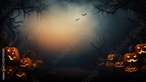 Mystical Halloween Background Offering Adequate Copy Area