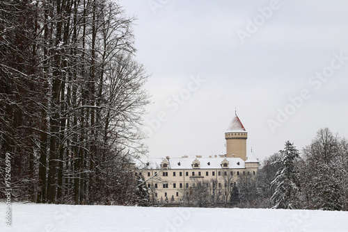 Prague, Czech Republic,  August 3, 2018: The Emmaus Monastery