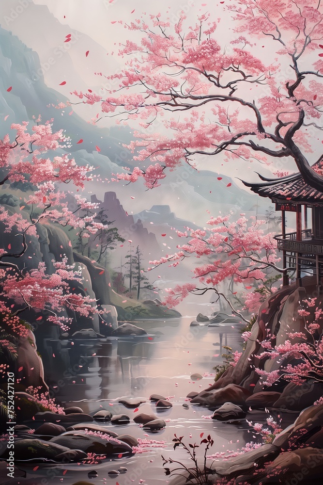 Tableau Japonais Sakura