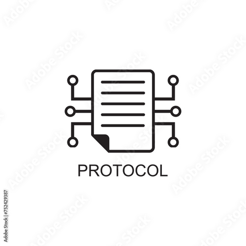protocol icon , technology icon vector photo