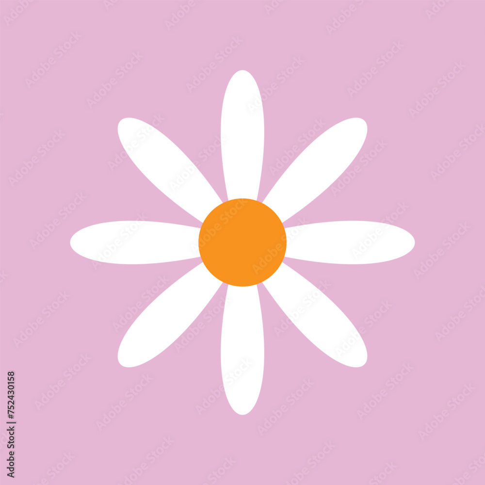 Daisy chamomile set. Nine camomile white icon. Cute round flower head plant collection. Growing concept. Love card symbol. Simple flat design. Nature style. Isolated. pink background. Daisy chamomile set. Nine camomile white icon. Cute round flower head plant collection. Growing concept. Love card symbol. Simple flat design. Nature style. Isolated. pink background.