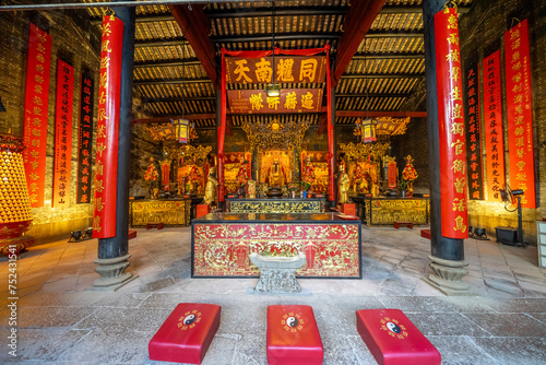 Hong Chan Kuan Temple. This Tao temple has been remarkably well preserved, they kept the original color. It is a piece of old Macau before it turn into Vegas of China photo