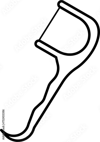 Dental Floss Outline Vector Illustration