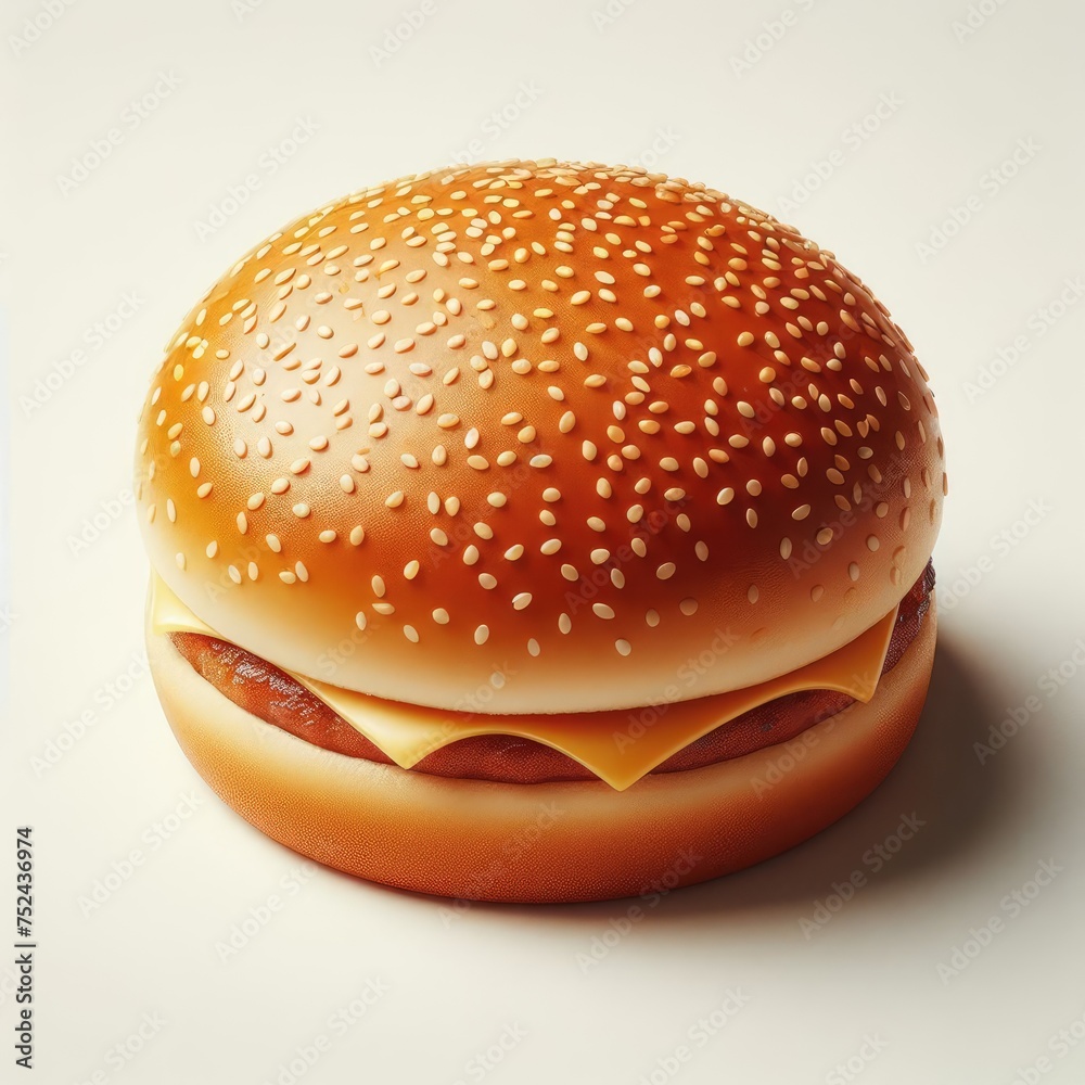burger on  white background
