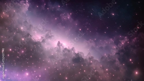 Starry night cosmos Colorful nebula cloud in space galaxy	
