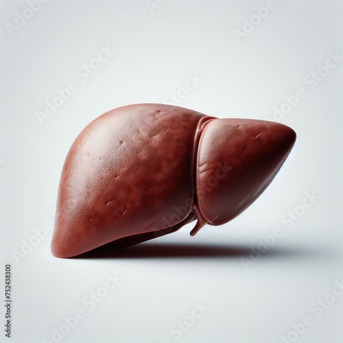 human liver organ on white
