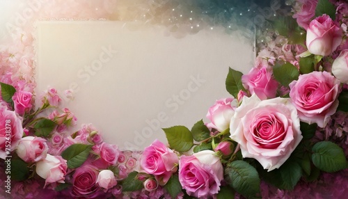 pink roses on paper