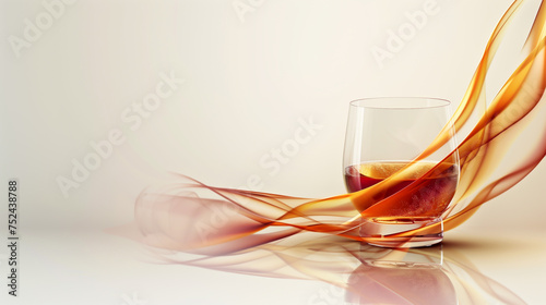 glasses of brandy, alcoholic drinks photo
