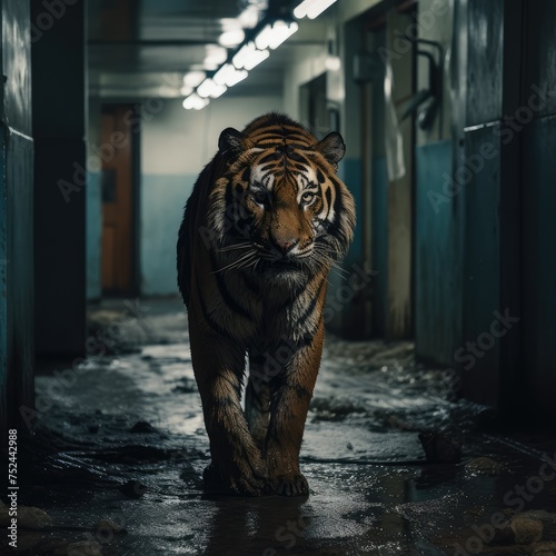 tiger in the zoo