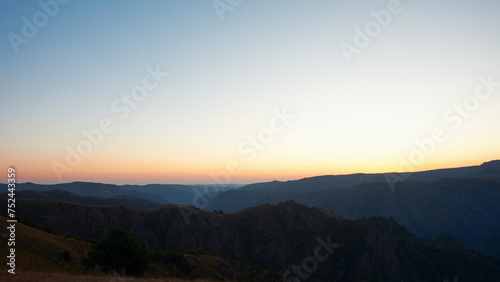 Mountain landscape at sunset. Background image. © ROMAN DZIUBALO