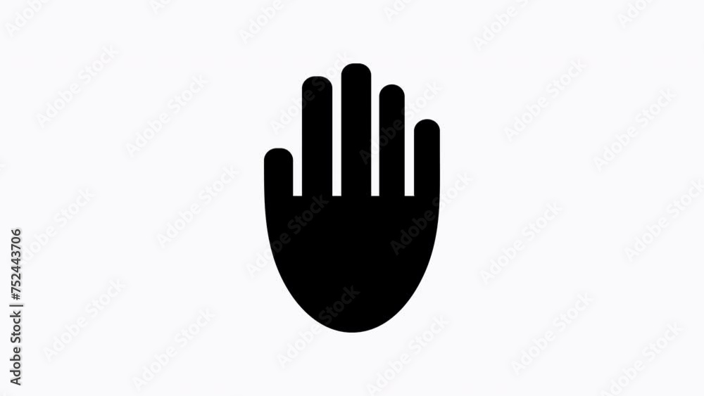 Animated hand icon on a white background. Animated hand icon on a white background.