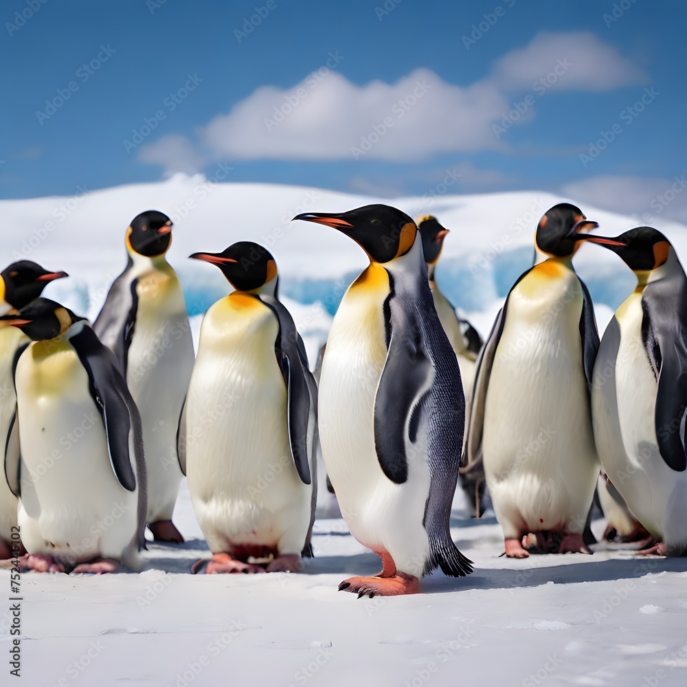 Fototapeta premium group of penguins