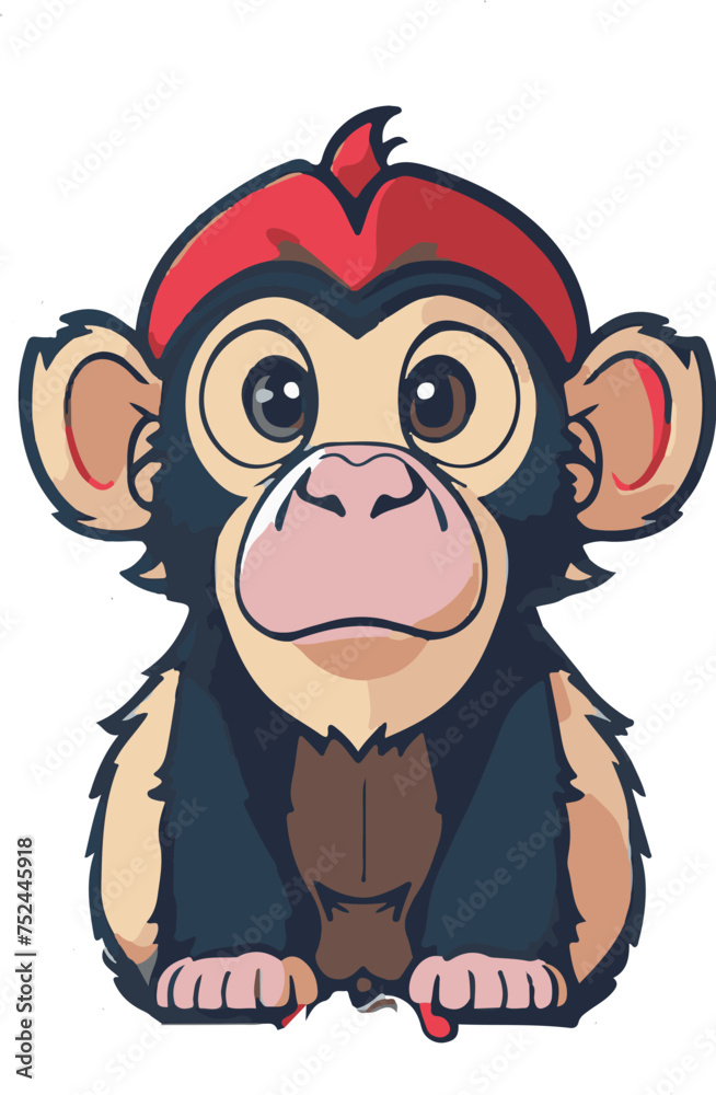 Obraz premium monkey sticker