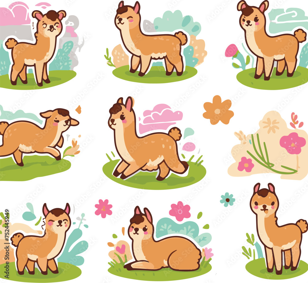 Fototapeta premium set of animals sticker
