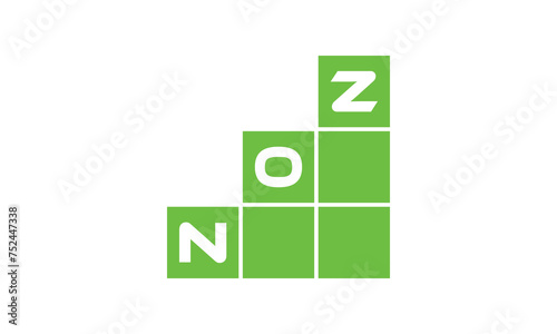 NOZ initial letter financial logo design vector template. economics, growth, meter, range,  profit, loan, graph, finance, benefits, economic, increase, arrow up, grade, grew up, topper, company, scale