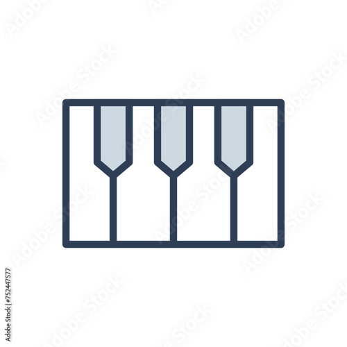 Piano Icon Musical Instrument icon vector. Grand Piano Symbol Audio, music sign line icon vector illustration