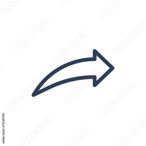 Share Icon vector Arrow Sign line icon isolated on white background