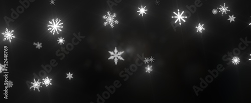 Snowflakes - Christmas Card - Snowflakes Of Paper In Frame © vegefox.com