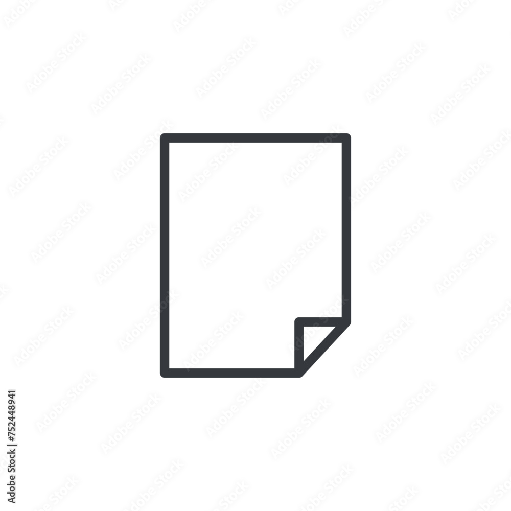 Document icon vector. Notepad, Document line icon vector isolated on white background Document icon vector. Notepad, Document line icon vector isolated on white background