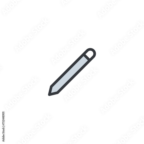 Pen Symbol, Pencil icon writing flat style vector icon