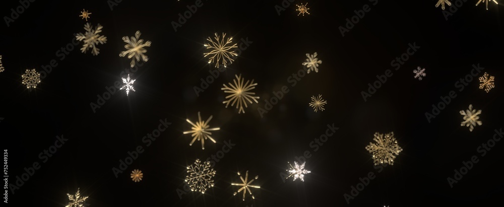 Snowflakes - With Realistic Snowflakes Overlay On Light Silver Backdrop. Xmas Holidays Snowflakes - With Realistic Snowflakes Overlay On Light Silver Backdrop. Xmas Holidays