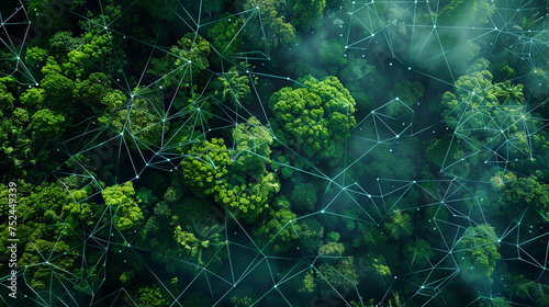 South America: Highlighting the Amazon Rainforest's IoT applications for sustainability, Created using generative AI
