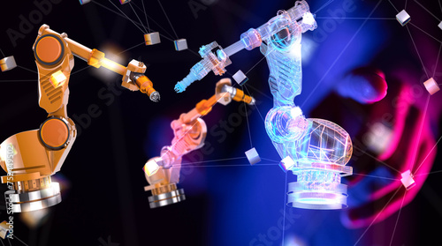 Neural network 3D illustrat...