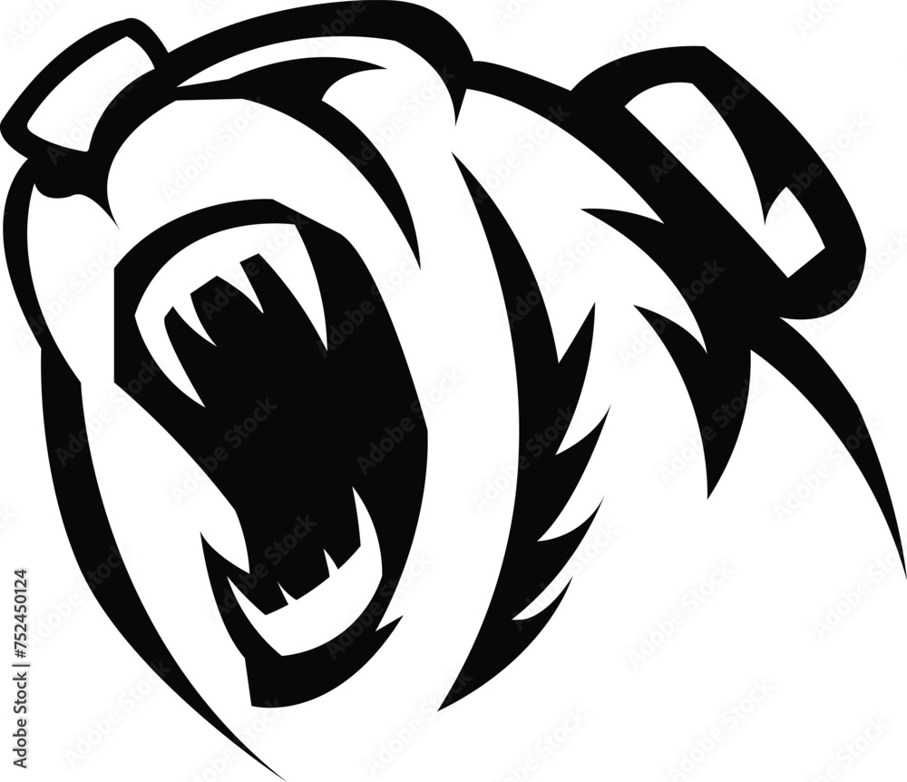 Bear Logo design, Furious bear sport vector logo concept isolated on white background. Modern predator professional team badge design. Premium quality wild animal t-shirt tee print illustration Bear Logo design, Furious bear sport vector logo concept isolated on white background. Modern predator professional team badge design. Premium quality wild animal t-shirt tee print illustration