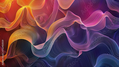 abstract random dynamic wavy lines background.