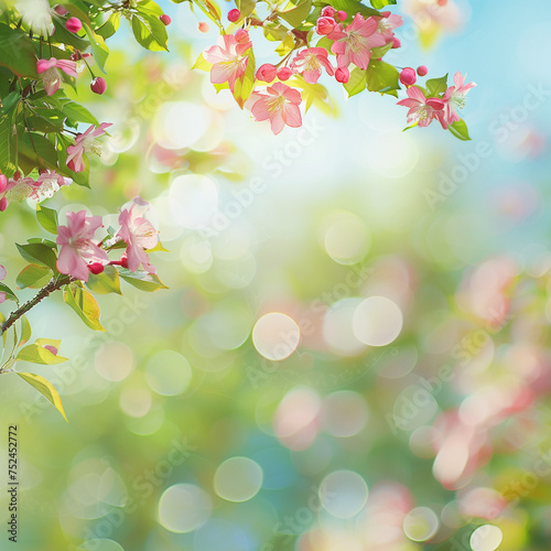 spring background with flowers © Aleksandra
