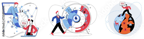 Hot climate vector illustration. The worldwide surge in temperatures is emblematic profound issue crisis hot climate Natures palette is tainted with warming hues, signaling onset pervasive hot climate