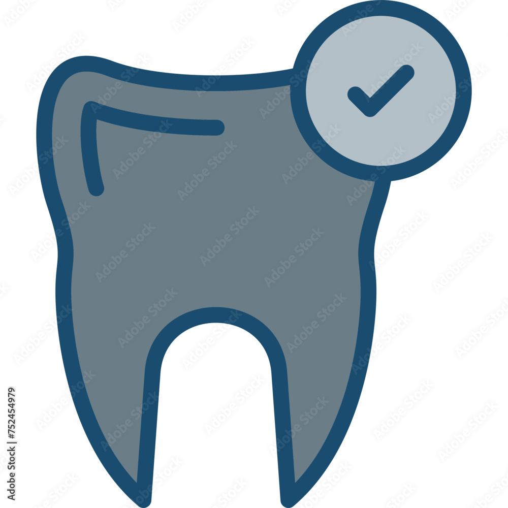 Teeth Line Filled Grey Teeth Line Filled Grey