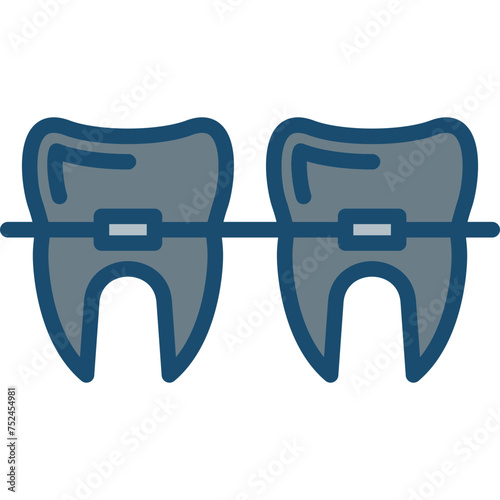 Braces Line Filled Grey