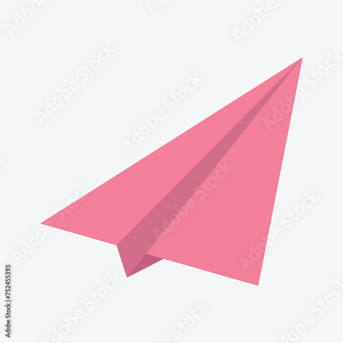 pink paper airplane icon on different color background. flat style. paper aircraft icon for your web site design, logo, app, UI. pink paper airplane sign. Vector illustration. Eps file 131.