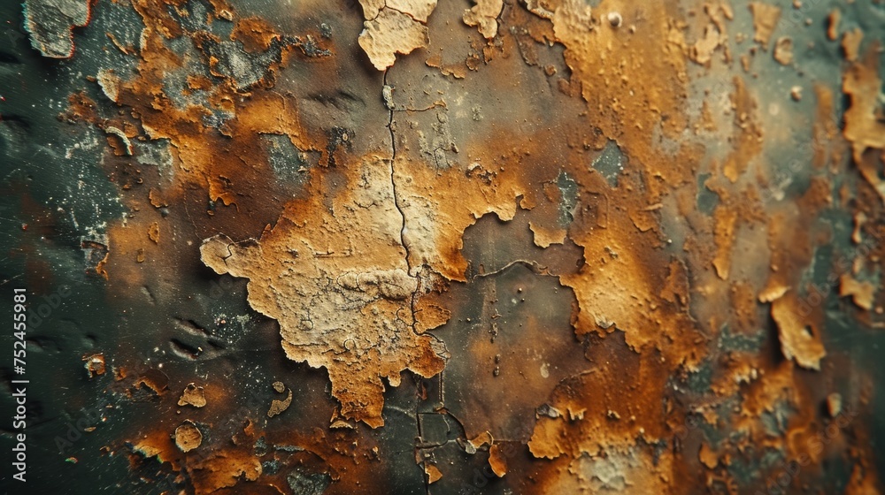 Detailed shot of weathered metal, showcasing rust and texture