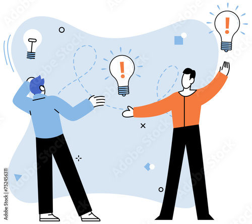 Thinking differently vector illustration. Personality is brush strokes canvas thinking differently Think differently its spark ignites fire inspiration Independence is armor shields individual