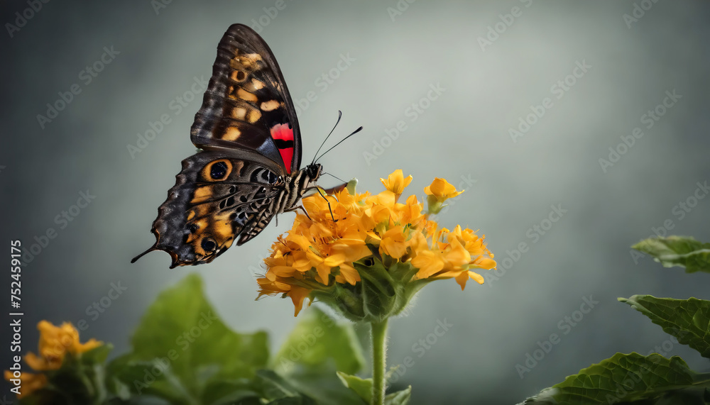Obraz premium butterfly on flower