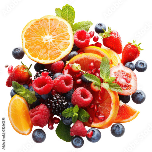 fruits  isolated on transparent png.
