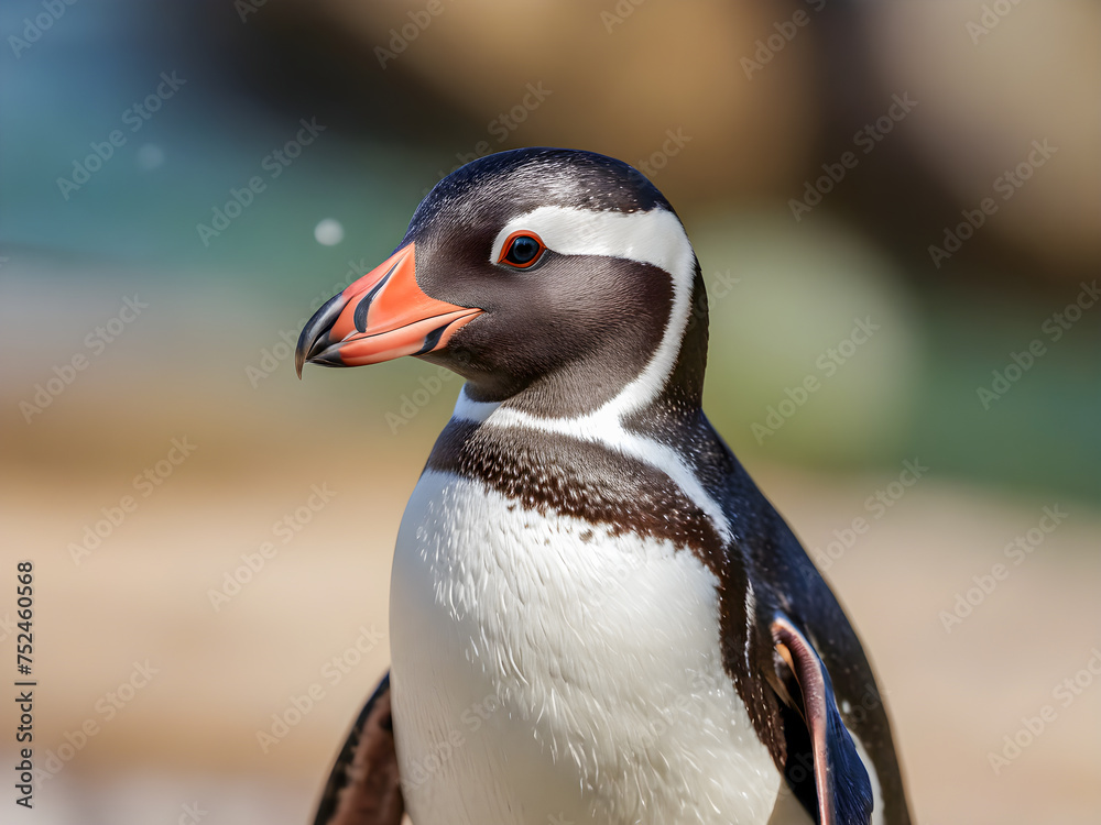 Naklejka premium African penguin (Spheniscus demersus) portrait
