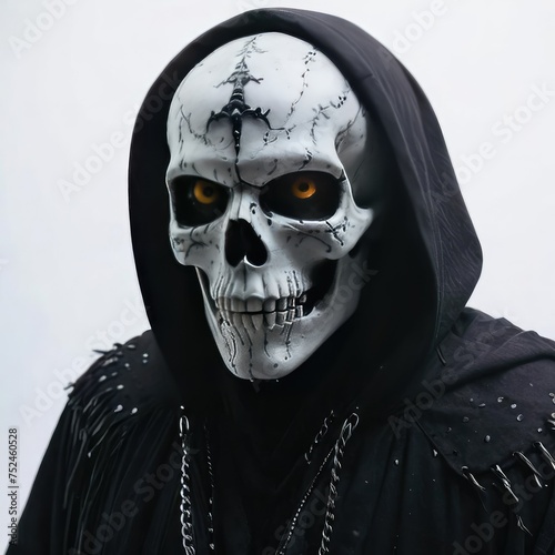 scary halloween skeleton on hoodie 
