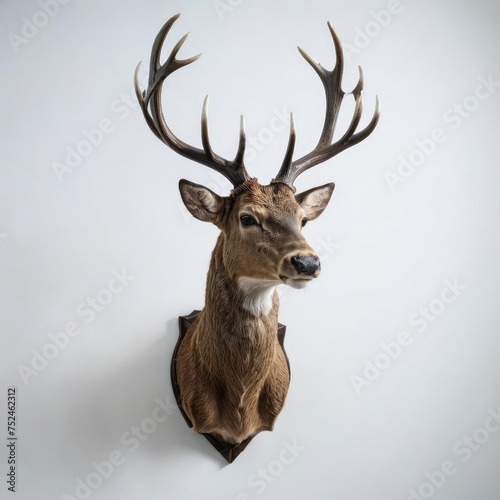 deer head trophy on white  © Deanmon