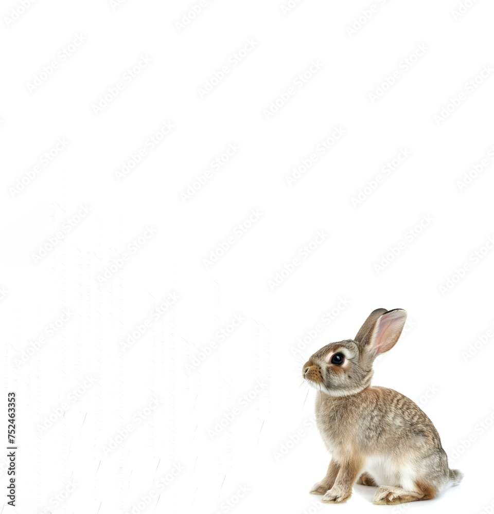 Fototapeta premium rabbit on white background 