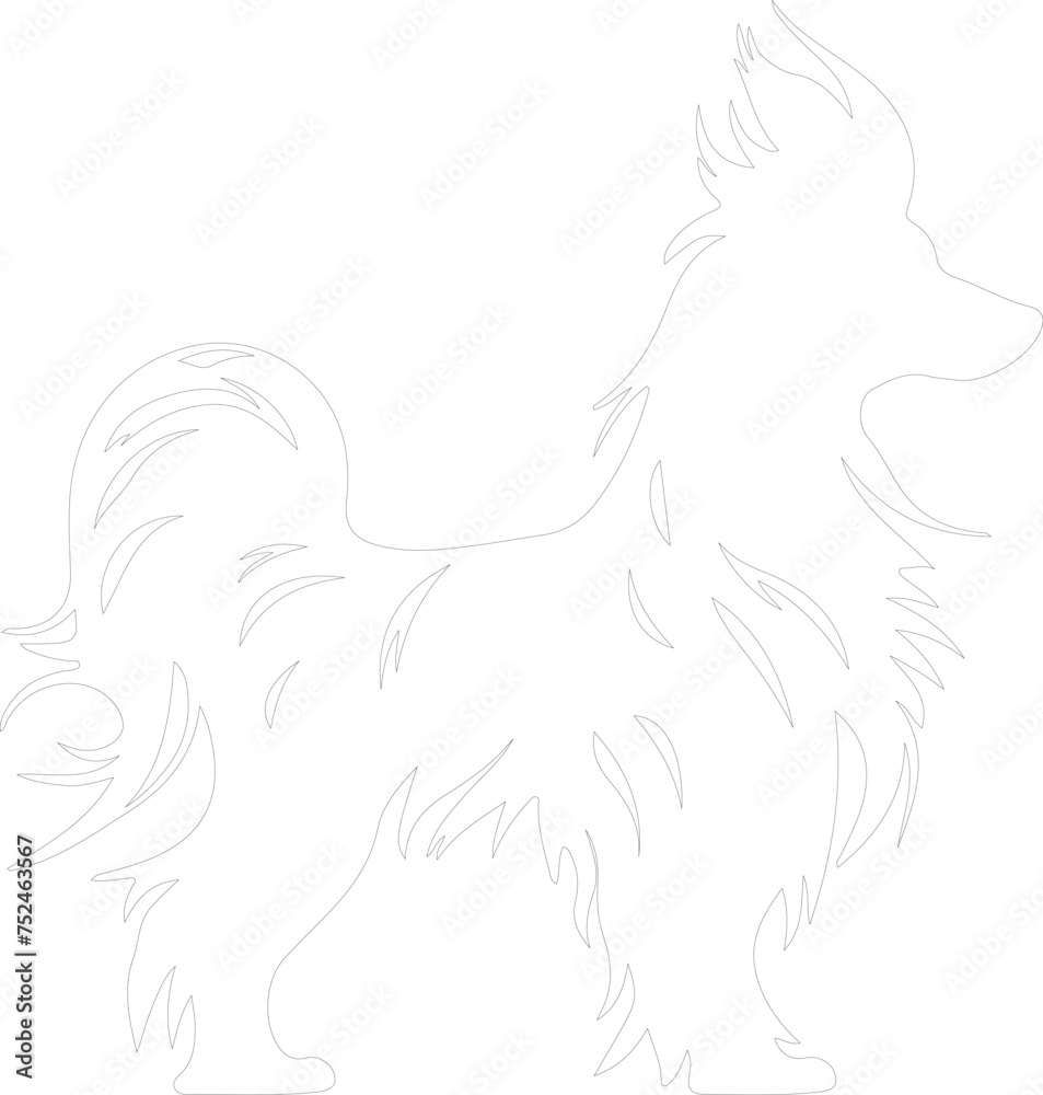 Chinese Crested outline