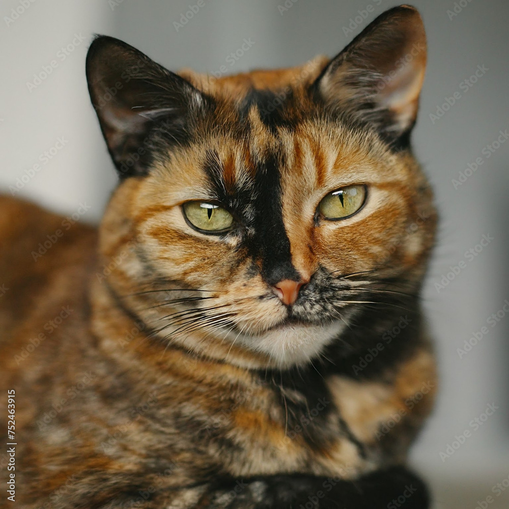 Obraz premium black and white cat